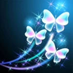 neon butterfly wallpapers android application logo